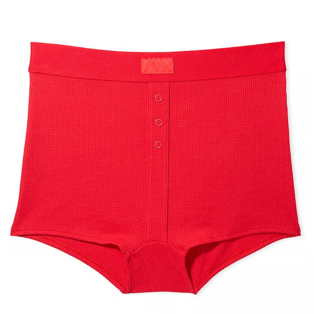 NWT VS PINK HIGH WAIST WAFFLE BOYSHORT